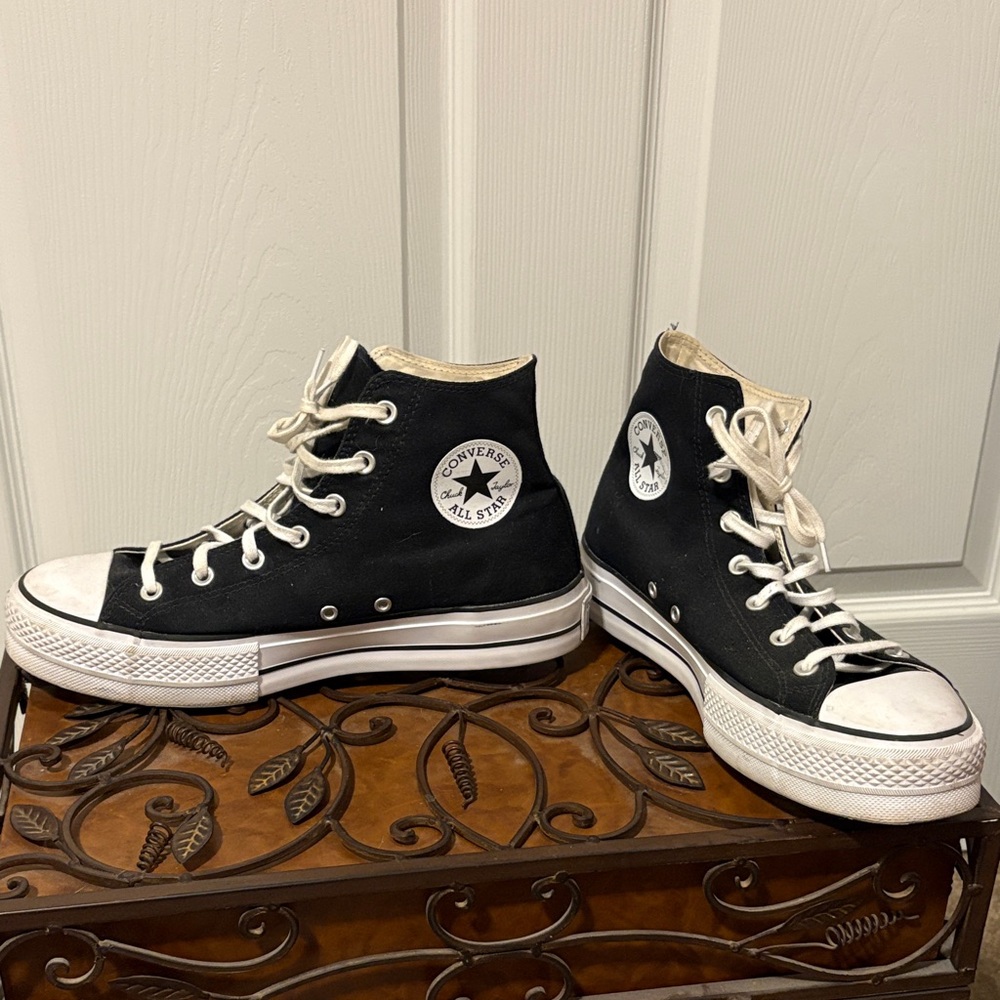 Converse Black and White High-Top Sneakers